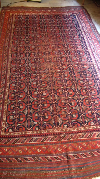 19th century Afshar ,wool on wool ,340-180 cm ,glorious colour and wool quality, the central 1 row  is seriously worn ,there are 2 small holes ,complete on all 4 sides ,does  ...