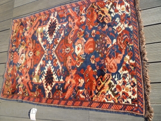 SEICHUR WAGIREH ,145 x108 ,East Caucasus,Kuba region,second half 19th century ,wool on wool,acquired at Rippon Boswell auction ,very good condition.             