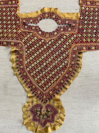 Indian Kutch Memon Aba marriage dress breast panel (106 x 83cm)

The Memon caste are muslim merchants who traditonlly inhabited Kutch on the Indian side of what is now the Indo-Pakistan border with  ...