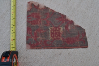 Indian Mughal velvet small fragment from the border of a ' Summer carpet ' circa 1600. Additional research and provenance information available on request.         