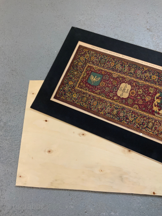 Victorian lithograph of Girdlers Company Indian carpet (30 x 91 cm).   The historical narrative of the actual carpet according to Wikipedia reads as presented to the Company in 1634 by  ...