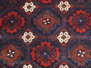 Antique Baluch rug from Khorassan region of Eastern Persia with a well drawn mina khani lattice design. www.knightsantiques.co.uk 

Size: 5ft 5in x 2ft 11in (164 x 90cm).

Circa 1900.

A good Baluch rug with  ...