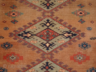Antique Caucasian Derbent rug of very fine weave and a soft colour palette. www.knightsantiques.co.uk 

Size: 4ft 10in x 3ft 5in (147 x 103cm).

Circa 1900.

The town of Derbent is located on the coast  ...
