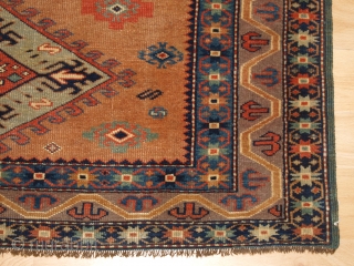 Antique Caucasian Derbent rug of very fine weave and a soft colour palette. www.knightsantiques.co.uk 

Size: 4ft 10in x 3ft 5in (147 x 103cm).

Circa 1900.

The town of Derbent is located on the coast  ...