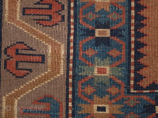 Antique Caucasian Derbent rug of very fine weave and a soft colour palette. www.knightsantiques.co.uk 

Size: 4ft 10in x 3ft 5in (147 x 103cm).

Circa 1900.

The town of Derbent is located on the coast  ...