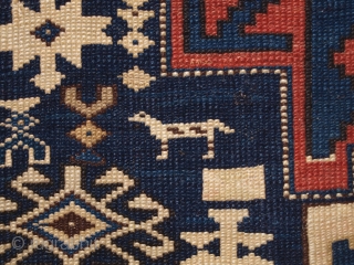 Antique Caucasian Shirvan rug with 'Lesghi star' design. www.knightsantiques.co.uk 

Size: 5ft 0in x 3ft 6in (152 x 107cm).

Circa 1890.

A superb Caucasian rug with a single vertical row of three 'Lesghi Stars', Superb  ...