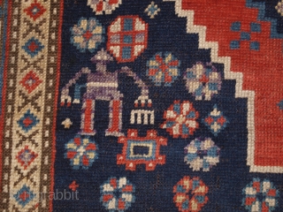 Antique South Caucasian Karabagh or Armenian Kazak rug with triple linked medallion with a X box border. www.knightsantiques.co.uk 

Size: 7ft 7in x 4ft 1in (230 x 125cm).

Circa 1900.

A superb example of a  ...