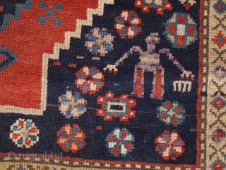 Antique South Caucasian Karabagh or Armenian Kazak rug with triple linked medallion with a X box border. www.knightsantiques.co.uk 

Size: 7ft 7in x 4ft 1in (230 x 125cm).

Circa 1900.

A superb example of a  ...