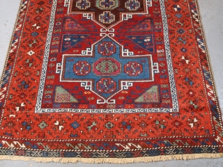 Antique Eastern Anatolian Kurdish Yuruk long rug with four medallion design. www.knightsantiques.co.uk 

Size: 7ft 5in x 3ft 8in (227 x 113cm).

Circa 1890.

An excellent example of a Yuruk long rug, with a classic  ...