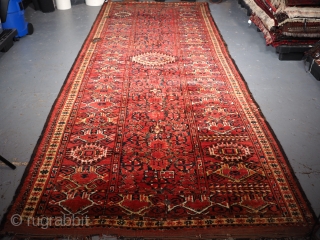 ***£995*** Antique Beshir Turkmen Kelleh, 410 x 155cm. Some wear and damages, suitable for restoration hence the price. www.knightsantiques.co.uk              