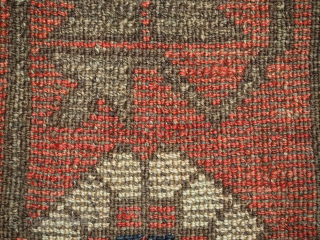 A rare antique fragment of a piled Kyrgyz tent band, these are known locally as 'tegerich'.
Size: 5ft 9in x 10in (175 x 25cm).
2nd half 19th century.

This example is the end section of  ...