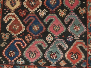 Antique Caucasian Karabagh region runner with all over colourful large boteh design. www.knightsantiques.co.uk Size: 9ft 6in x 3ft 8in (290 x 111cm). 

late 19th century.

A good example of a Karabagh runner, the  ...