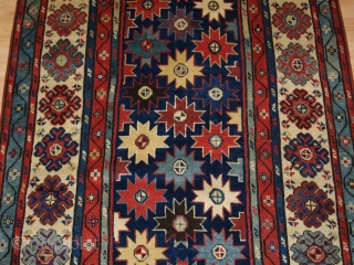 Antique Caucasian Talish long rug with all over star design. www.knightsantiques.co.uk Size: 8ft 6in x 3ft 6in (260 x 107cm). 

2nd half 19th century.

A superb example of a Talish long rug, multi  ...