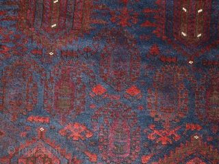 Antique Afghan Timuri Baluch rug from Western Afghanistan. www.knightsantiques.co.uk Size: 8ft 0in x 4ft 11in (245 x 151cm). 

Circa 1880.

A good Timuri Baluch rug from Western Afghanistan, with very dark indigo blue  ...