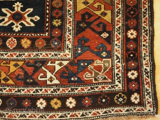 Antique Caucasian Kuba rug from the village of Karagashli. www.knightsantiques.co.uk 
Size: 5ft 9in x 3ft 11in (176 x 120cm). 
Circa 1900. 

The rug is a good example of this classic Caucasian design.  ...