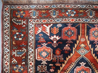 Antique Kurdish long with elongated single medallion design. click the link www.knightsantiques.co.uk to view more items.

Circa 1900 Size: 7ft 0in x 4ft 7in (214 x 140cm).

A charming old rug with a very  ...