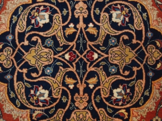 Antique Persian Sarouk rug of classic small medallion design, with floral sprays on an terracotta red ground. www.knightsantiques.co.uk 

Circa 1900.

This is a classic example of a Sarouk rug, well drawn with good  ...