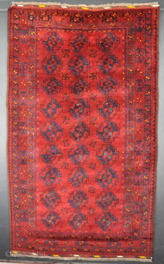 An old Ersari rug with very good wool and dyes in mint condition. 1st quarter 20th century,216x128cm                