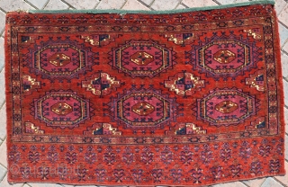 An exceptionaly fine Tekke Chuval with extraordinary depth of color. two small narly repairs to top corners, one very small moth hole, otherwise in lovely condition, full pile allover with the best  ...