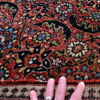 An early North West Persian Carpet with beautiful all over design on glowing red ground. This group of carpets are scarce given their age. This example has even low pile, with few  ...