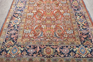 An old Heriz rug in excellent original condition,hand washed and mothproofed. First quarter 20th century. Nice size. 189x160               