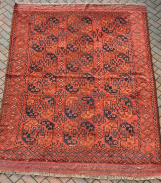 An antique Ersari carpet in with good dyes in smart, clean, floor ready condition, with no repair. late 19th century             