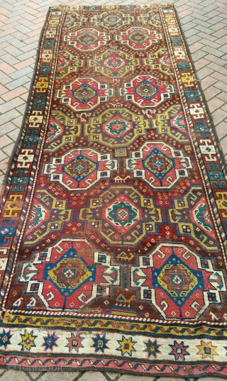 An antique Quchan Kurd, one end missing and replaced with a bit of old Kazak! Late 19th century. Having a clear-out so priced to sell.        