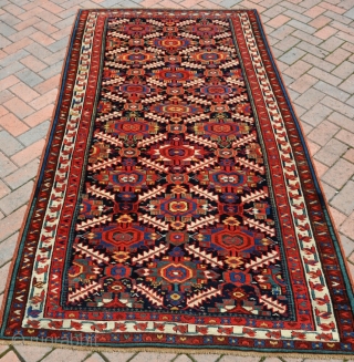 An antique Kurdish rug with intense dyes and great wool, near perfect condition. Circa 1870. See it in Stockholm!              