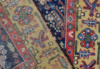 A pair of very beautiful north west Persian (Joshlagan?) runners, with very good wool and excellent dyes including a rich aubergine, in as found condition. Missing outer guards, areas of wear etc.  ...