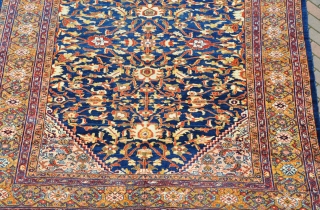 A fine antique Sultanabad carpet in good original condition, clear all natural dyes and very shiny wool. Lots of yellow and a decent all-over design. Circa 1875. 365x263cm     