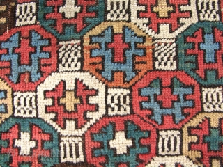 A big fat,funky, Kurd (Shassavan?) bag face, with good dyes and in very good condition. 19th century.                