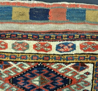 A fine antique Veramin area Kurd bag with good dyes and thick glossy pile. 19th century. go to www.haliden.com for the best selection of old rugs in the UK. Trade enquiries welcome. 