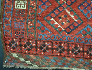 An antique Ersari Ensi with good wool and some silk pile. Good honest condition, no repairs, mainly in good pile, just slightly low in one or two places. Late 19th century.  