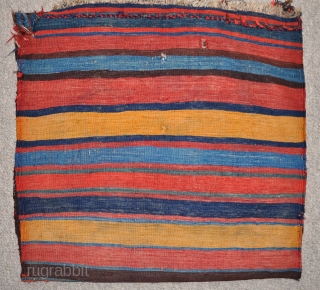 Antique Veramin bag. A big flashy bag, complete with back with good wool and dyes. Late 19th century. Over 2 feet square. A few little moth holes in the back and an  ...