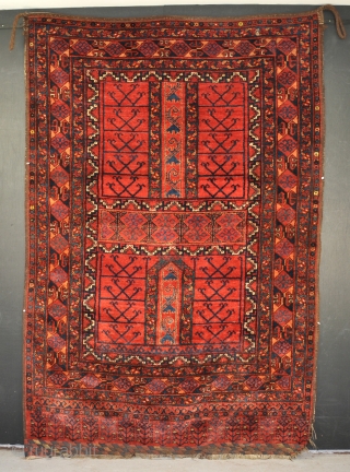 An antique Ersari Ensi with exceptionally thick pile and rich colours. slight loss to one corner two thumb nail sized repairs otherwise in amazing condition even retaining its hanging straps. 19th century.  ...