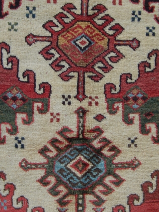 Antique Armenian Kaarabagh  --  19th century  --  47 1/2"  x  103" -- Perfect pile with No Restoration and all good dyes.
Please contact me through my email:  ...