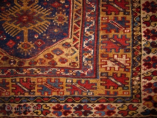  Anatolian Makri Prayer Rug late 19th C Great Colors
 44 inches by 73 inches, evenly short pile, unusual
 design.
             