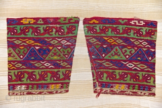 Ersari Turkmen embroidered coat sleeves.                            