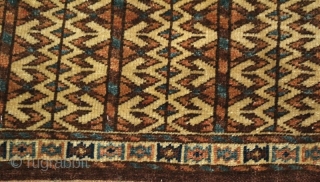 19th cent Turkmen Yamut torba, spectacular natural colours and very fine woven. Very unusual pattern, good condition.                
