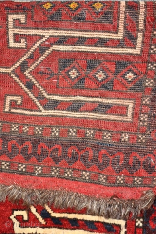 19th cent Uzbek Torba, beautiful veg and synthetic dyes colours, and very unusual pattern. Good condition.                 