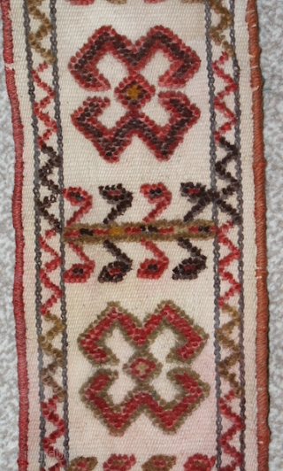 19th cent Uzbek or Karakalpaq complete tend band. The best quality of the wool, and spectacular colours. Mint condition. The size is 25cm by 220cm. Offered very reasonable price.    