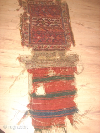 SHAHSAVAN SUMAK HORJIN FRAGMENT. FIRST QUARTER OF 19CH.
SPECTACULOR COLORS MIXED OF THREE KINDS OF TECHNICS: KILIM, SUMAK ,PIEL.
THE PEACE NEVER TOUCHED, THERE IS NO OLD REPAIRS.
IN THE END OF THE HORJIN WE  ...