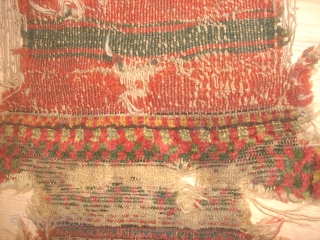 SHAHSAVAN SUMAK HORJIN FRAGMENT. FIRST QUARTER OF 19CH.
SPECTACULOR COLORS MIXED OF THREE KINDS OF TECHNICS: KILIM, SUMAK ,PIEL.
THE PEACE NEVER TOUCHED, THERE IS NO OLD REPAIRS.
IN THE END OF THE HORJIN WE  ...