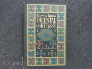 6 Oriental Rug Books, good condition: Oriental Rugs Antique & Modern by Walter A. Hawley, 1937, dust jacket and slip case, English. Oriental & Occidental Rugs by Rosa Belle Holt, 1937, English.  ...