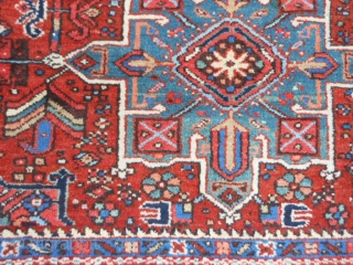 Persian Karaja, early 20th century, 4-8 x 6-3 (1.42 x 190), very good condition,
good pile, rug was washed, original edges, ends overcast, plus shipping.         