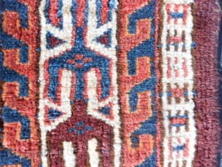 Turkman Yomud Asmalyk, Mid 19th century, 2-1 x 3-8 (.64 x 1.12), good full pile, fine weave, rug was hand washed, floppy handle, soft luxurious wool, great colors, Green Silk highlights in  ...