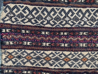 Persian Baluch Balisht, early 20th century,  1-2 x 1-6 (36 x 46), rug was hand washed, good condition, stain and repair on back flat weave, plus shipping.     