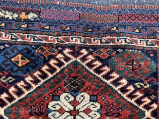 Persian Qashqai/Lori bag face, late 19th century,  1-9 x 1-11 (53 x 58), good condition, full pile, rug was hand washed, embroidery, plus shipping.        