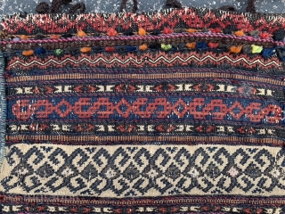 Persian Baluch Balisht, early 20th century,  1-2 x 1-6 (36 x 46), rug was hand washed, good condition, stain and repair on back flat weave, plus shipping.     