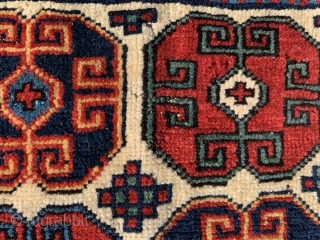 Persian Shah Savan bag face, late 19th century, 1-5 x 1-7 (43 x 48), rug was hand washed, good pile, 5 small moth areas, ask for high definition pics, plus shipping.  